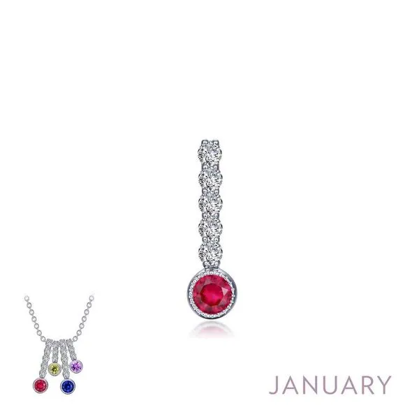 LAFONN JANUARY SIMULATED BIRTHSTONE CHARM, LONG VERSION Van Scoy Jewelers Wyomissing, PA