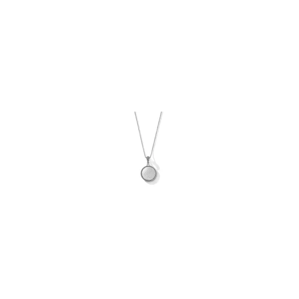 JAI by John Hardy Sterling Silver Hammered Reversible Disk Pendant with 1.6MM Origin Chain Necklace, Size 18+2