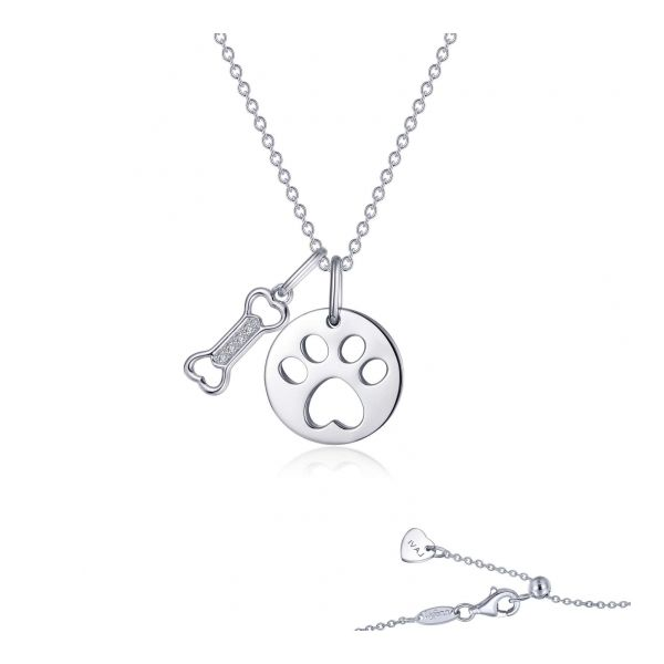 STERLING SILVER NECKLACE | LAFONN | PAW PRINT Van Scoy Jewelers Wyomissing, PA