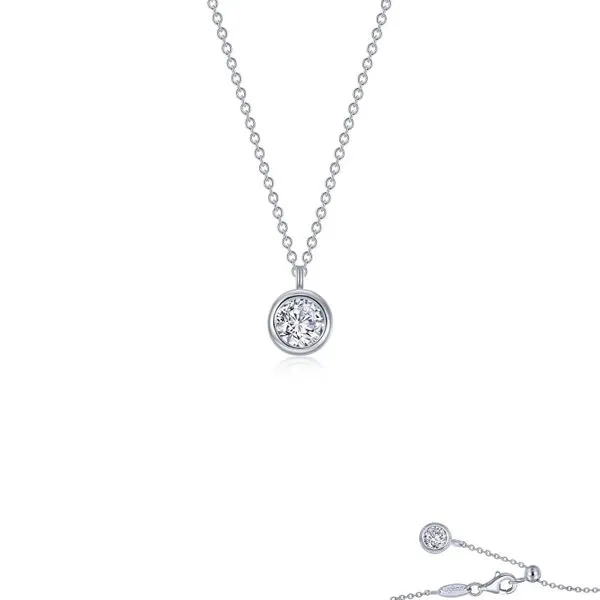 Lafonn Adjustable Solitaire Choker Necklace with Lassaire...