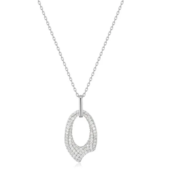 ANIA HAIE Sterling Silver Pave Arrow Pendant Necklace.