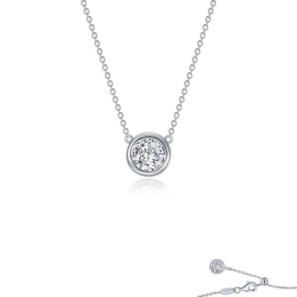 Lafonn Sterling Silver Solitaire Bezel Necklace – ....