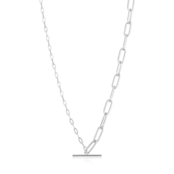 Ania Haie Sterling Silver Mixed Link T-Bar Necklace – Modern & Stylish Jewelry/ VanScoy Jewelers of Wyomissing similar item image