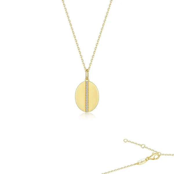 Lafonn Sterling Silver Gold-Plated Cowrie Shell Pendant Necklace – 0.12 CTW Simulated Diamonds Van Scoy Jewelers Wyomissing, PA