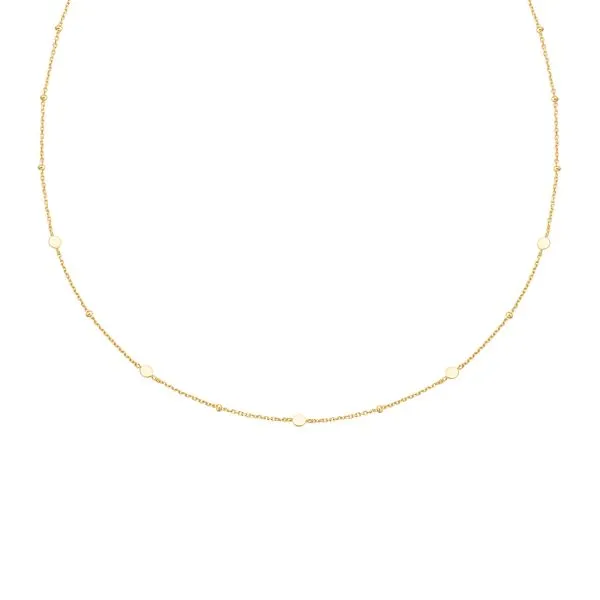 Ania Haie Sterling Silver with Gold Plate Disc Station Necklace Van Scoy Jewelers Wyomissing, PA