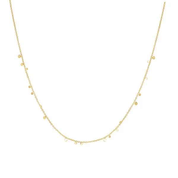 Ania Haie Sterling Silver with Gold Plate Mini Disc Drop Stacking Necklace Van Scoy Jewelers Wyomissing, PA