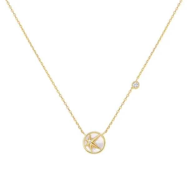 ANIA HAIE Sterling Silver with Gold Plate Starry Mother of Pearl Necklace – Elegant & Timeless Jewelry Van Scoy Jewelers Wyomissing, PA