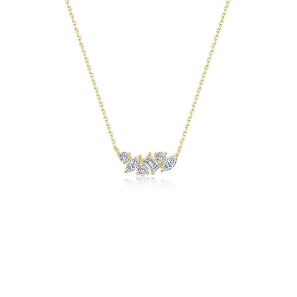 Playful Yet Sophisticated Gold-Plated Necklace with Lassaire Simulated Diamonds – 0.75 CT TW Van Scoy Jewelers Wyomissing, PA