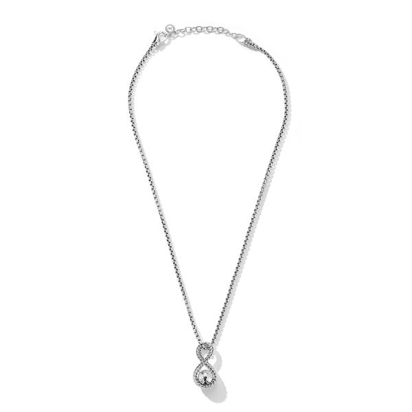 JAI Sterling Silver Twist Hammered Bead Pendant Necklace – Elegant Textured Design Van Scoy Jewelers Wyomissing, PA