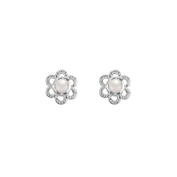 Children's Sterling Silver Birth Stone Earrings Van Scoy Jewelers Wyomissing, PA