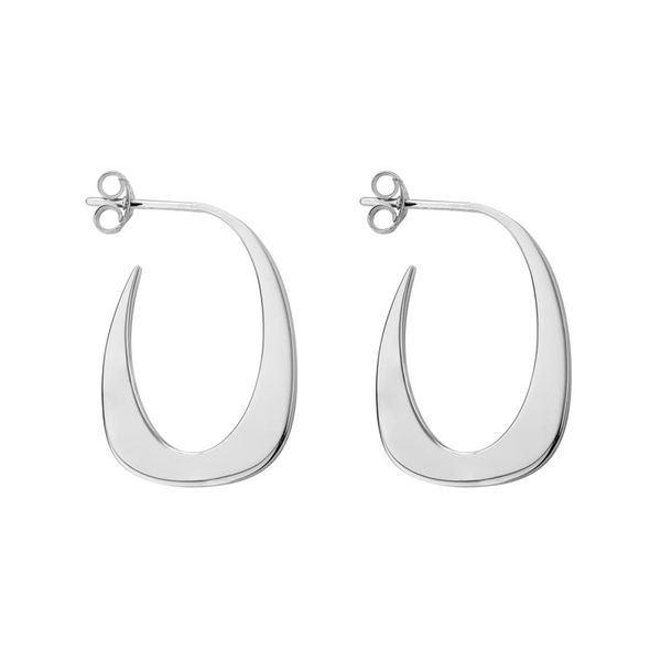 Sterling Silver J Hoop Earrings Van Scoy Jewelers Wyomissing, PA