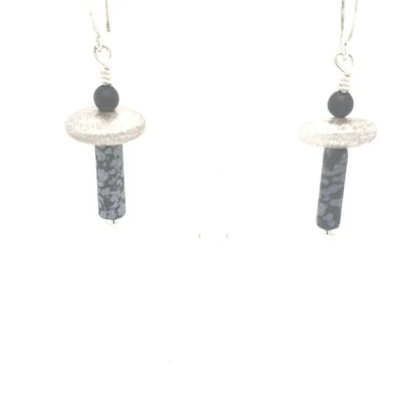 GEMSTONE EARRINGS | PATTI PAGE DESIGNER | ONYX | SNOWFLAKE OBSIDIAN | STERLING SILVER Van Scoy Jewelers Wyomissing, PA