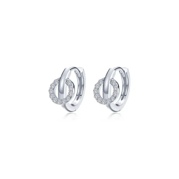 Simple and Chic Dainty Interlocking Hoop Huggie Earrings ...