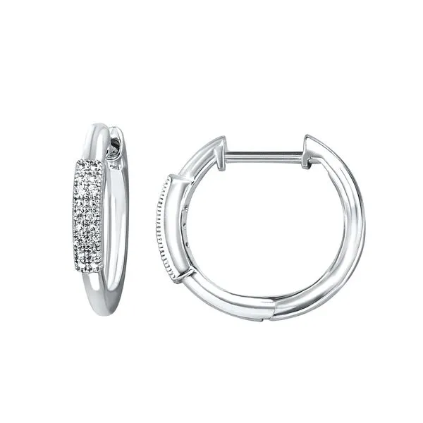 .03 CTW Diamond Hoop Earrings in Sterling Silver | Elegant & Sparkling Jewelry/VanScoy Jewelers of Wyomissing Van Scoy Jewelers Wyomissing, PA