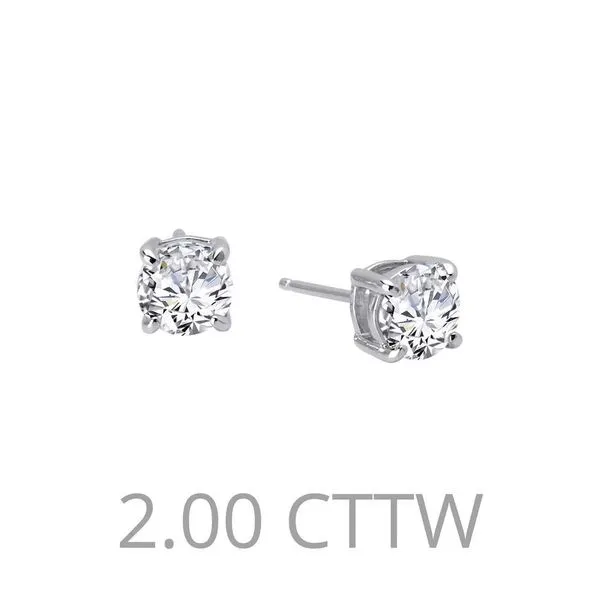 LAFONN Sterling Silver Earrings with 2.00 CT TW LASSAIRE ...