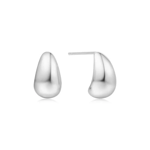 ANIA HAIE Silver Bold Dome Hoop Earrings | Elegant & Statement Jewelry/VanScoy Jewelers of Wyomissing Van Scoy Jewelers Wyomissing, PA
