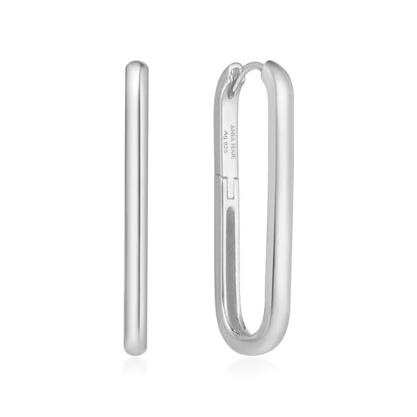 ANIA HAIE Sterling Silver Tube Oversized U Hoop Earrings | VanScoy Jewelers of Wyomissing Van Scoy Jewelers Wyomissing, PA