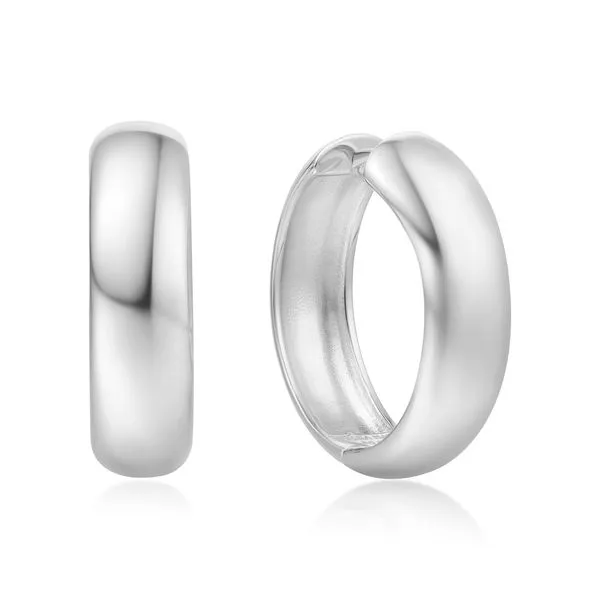ANIA HAIE Sterling Silver Chubby Large Huggie Hoop Earrings | Modern & Stylish Jewelry/VanScoy Jewelers of Wyomissing Van Scoy Jewelers Wyomissing, PA