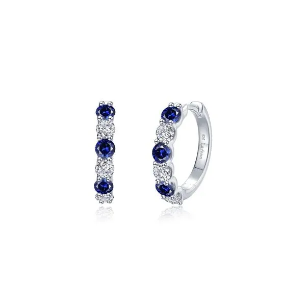 Lafonn Josie Hoop Earrings – Lab-Grown Sapphires & Lassaire Diamonds Van Scoy Jewelers Wyomissing, PA