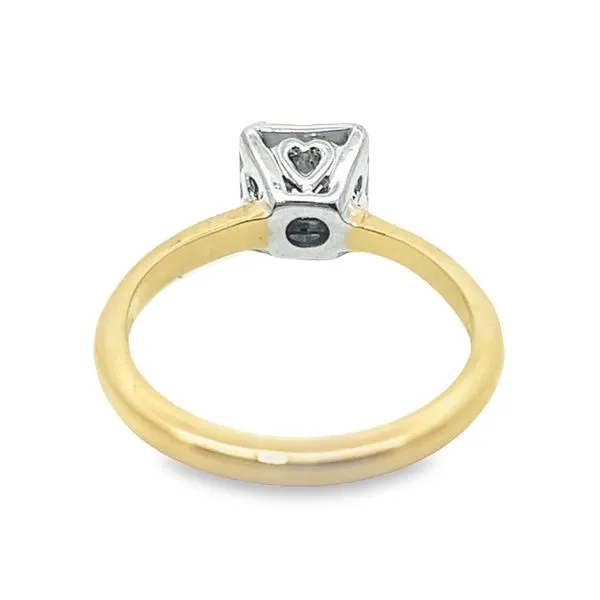 14k YG 0.80CT Round Diamond with WG Miracle Top Solitaire, GH Image 3 Vaughan's Jewelry Edenton, NC