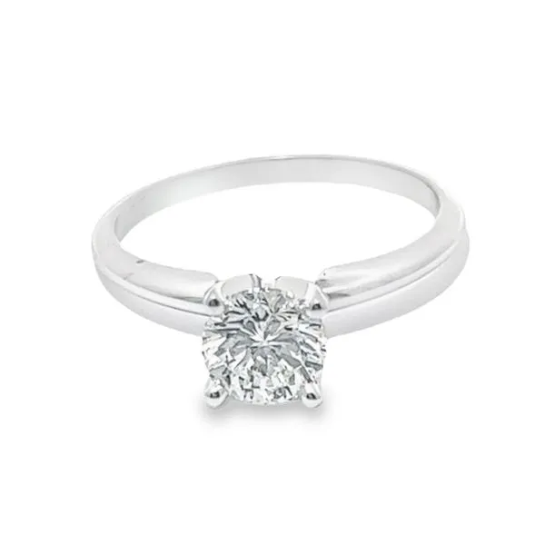 14k WG 0.95CT Round Diamond Solitaire, H SI2 Vaughan's Jewelry Edenton, NC