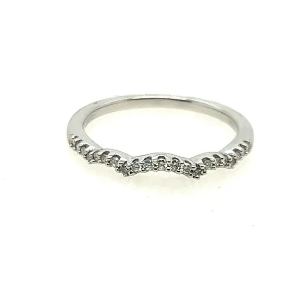 14k WG 0.12CTTW (21) Diamond Curved Wedding Band Vaughan's Jewelry Edenton, NC