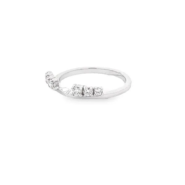 14k WG 0.25CTTW 6 Diamond Wedding Wrap Image 2 Vaughan's Jewelry Edenton, NC
