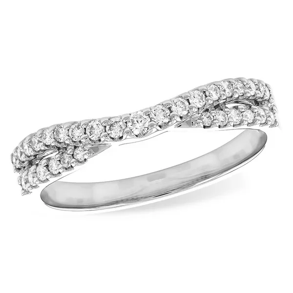 14k WG 0.26CTTW Diamond Curved Band Vaughan's Jewelry Edenton, NC