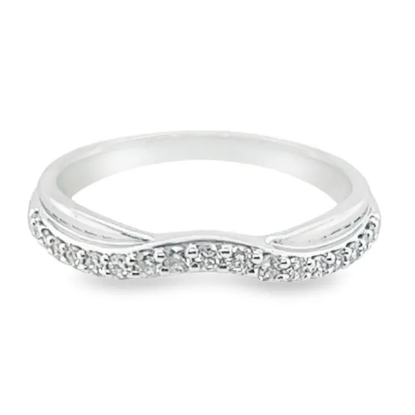 14k WG 0.25CTTW Diamond Curved Band Vaughan's Jewelry Edenton, NC