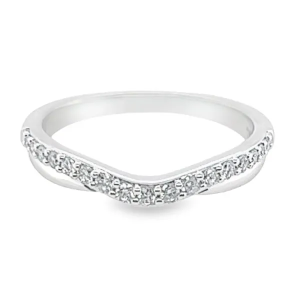 14k WG 0.25CTTW Diamond Curved Band Image 2 Vaughan's Jewelry Edenton, NC