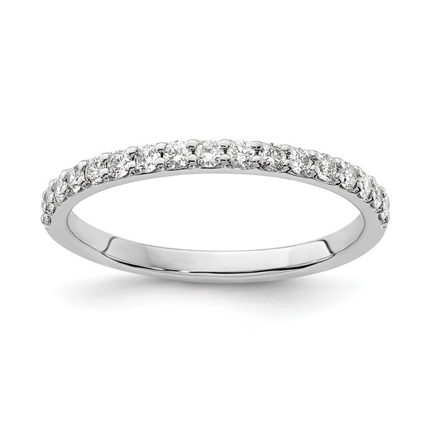 7, 14k WG 0.20CTTW Round Diamond Classic Wedding Band Vaughan's Jewelry Edenton, NC
