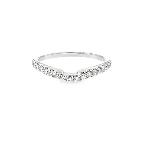 9, 14k WG 0.25CTTW Diamond Curved Band Ring (Previously Owned) 2.40gr Vaughan's Jewelry Edenton, NC