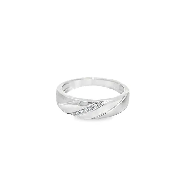 10k WG 0.05CTTW Round Diamond Gents Wedding Band Vaughan's Jewelry Edenton, NC