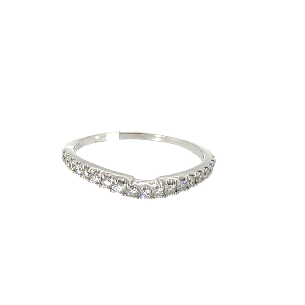 9, 14k WG 0.25CTTW Diamond Curved Band Ring (Previously Owned) 2.4gr Vaughan's Jewelry Edenton, NC