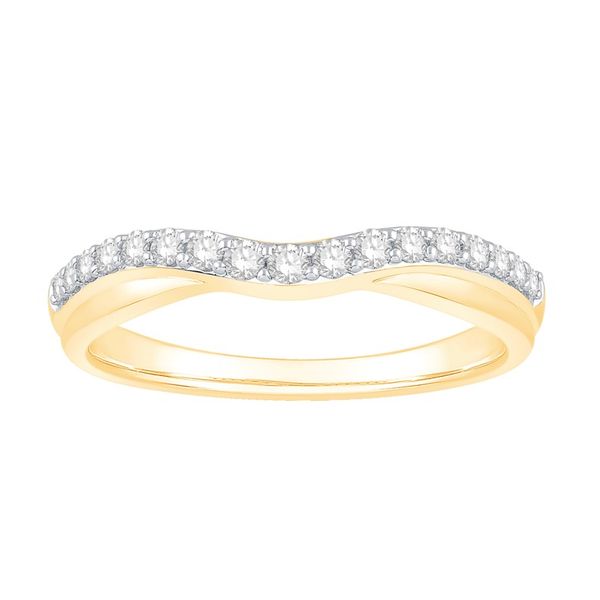 14k YG 0.25CTTW Diamond Curved Band Vaughan's Jewelry Edenton, NC