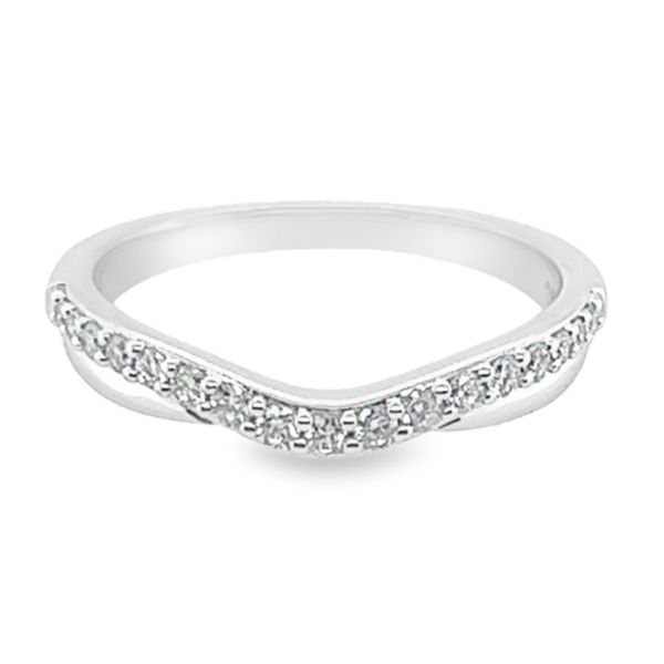 14k WG 0.25CTTW Diamond Curved Band Image 2 Vaughan's Jewelry Edenton, NC