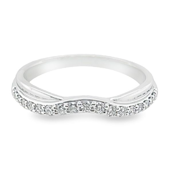 14k WG 0.25CTTW Diamond Curved Band Vaughan's Jewelry Edenton, NC