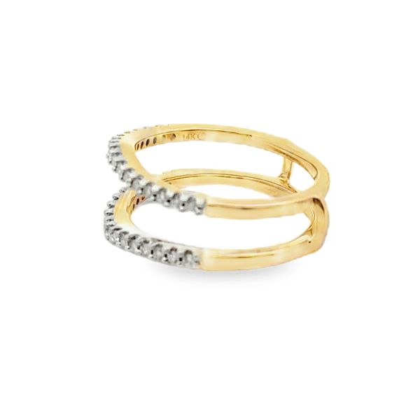 14k YG 0.27CTTW Diamond Contour Drop Guard Image 2 Vaughan's Jewelry Edenton, NC