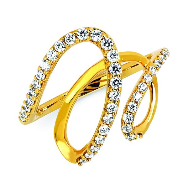 14k YG 0.4CTTW Diamond Freeform Ring Vaughan's Jewelry Edenton, NC