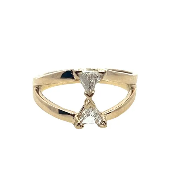 14k YG 0.50CTTW Diamond Triangle Bow Ring Vaughan's Jewelry Edenton, NC