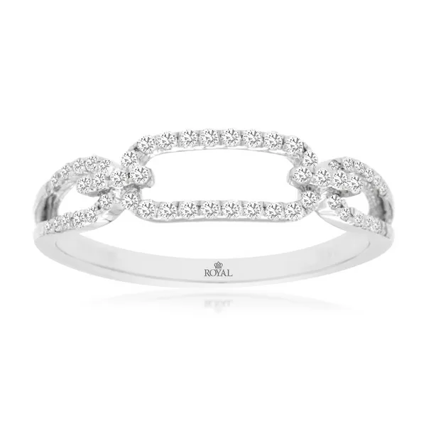 14k WG 0.30CTTW Diamond Link Ring Vaughan's Jewelry Edenton, NC