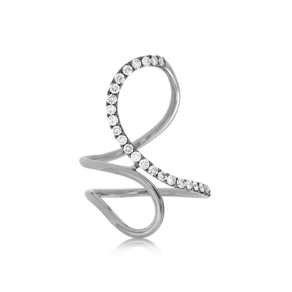 14k WG 0.55CTTW Diamond Swirl Ring Vaughan's Jewelry Edenton, NC