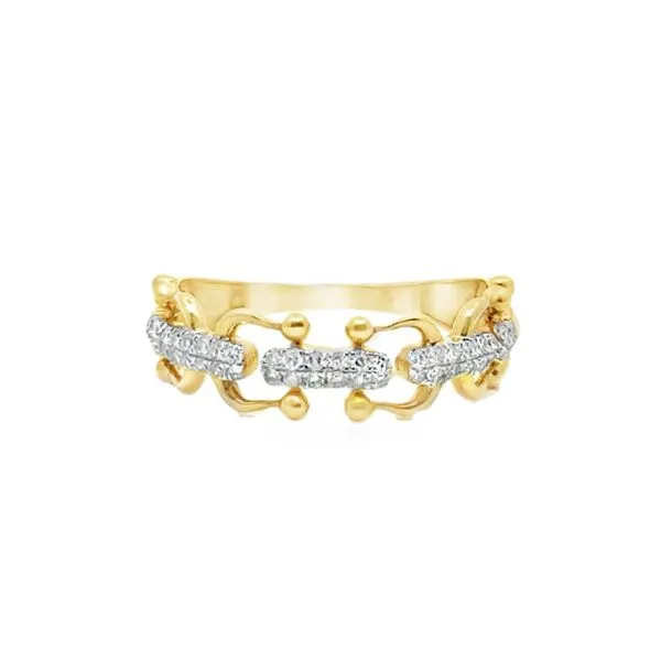 14k YG 0.25CTTW Diamond Horse Stirrup Ring Vaughan's Jewelry Edenton, NC