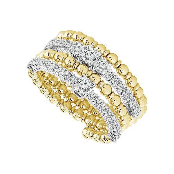 14k Y/WG 0.625CTTW Titanium Wrap Ring (5-8) Vaughan's Jewelry Edenton, NC