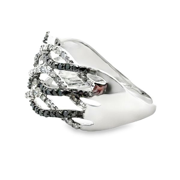 7, 10k 0.35CTTW Black & White Dia Wave Ring Image 2 Vaughan's Jewelry Edenton, NC