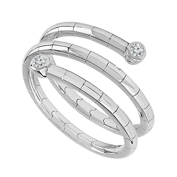 14k WG 0.055CTTW Bezel Set Diamond Flexie Ring (6-8) Vaughan's Jewelry Edenton, NC