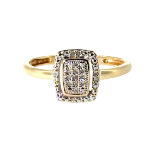 7, 14k YG 0.10CTTW Dia Cluster Ring (Previously Owned) 1.82gr Vaughan's Jewelry Edenton, NC