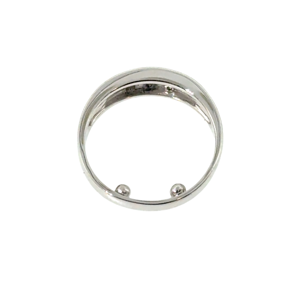 14k WG 0.20CTTW 2-Row 6-Dia with Sizing Beads Ring (Previously Owned) 4.61gr Image 3 Vaughan's Jewelry Edenton, NC