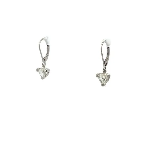 14k WG 0.73CTTW Trillion Diamond Dangle Earrings Image 2 Vaughan's Jewelry Edenton, NC