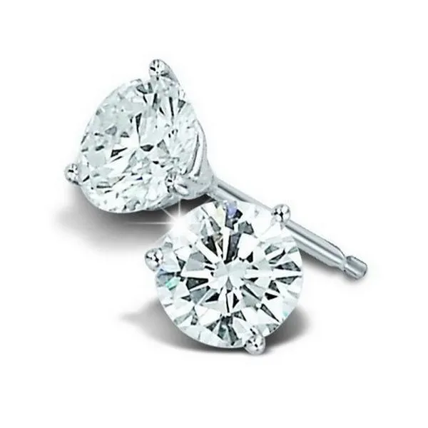 14k WG 0.10CTTW 3 prong Martini Set Diamond Studs Vaughan's Jewelry Edenton, NC
